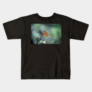 Flame Skimmer Dragonfly Kids T-Shirt